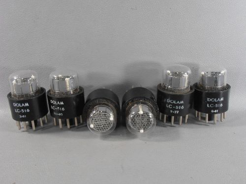 6 x VINTAGE DOLAM LC516 NIXIE CLOCK INDICATOR TUBES // NEW!!