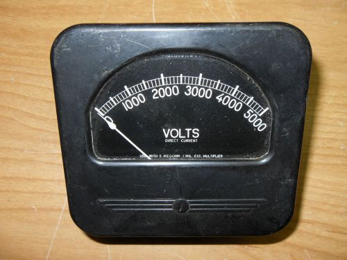 Westinghouse 0-5000 volts direct current gauge style for sale