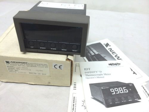 New Newport IDT Infinity D Thermocouple Meter-- IDT-00/E     115VAC