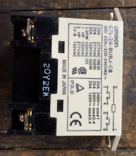 OMRON G7L-2A-BUBJ-CB-AC200/240 Relay,Magnet Blowout,DPSTNO,6 Pin,240VAC