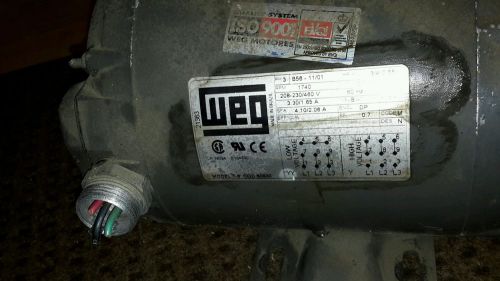 Weg 3/4 hp  3 phase electric motor