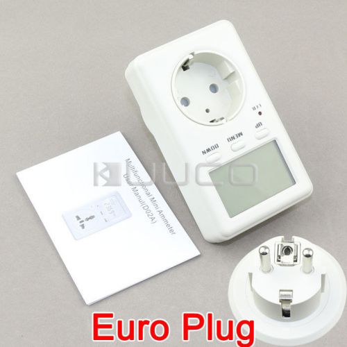 Multifunction EURO Version Power Analyzer KWH Watt LCD Socket Energy Meter 230V