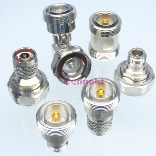 6pcs/set L29 7/16 DIN &amp; N female jack male plug RF coaxial adapter connector