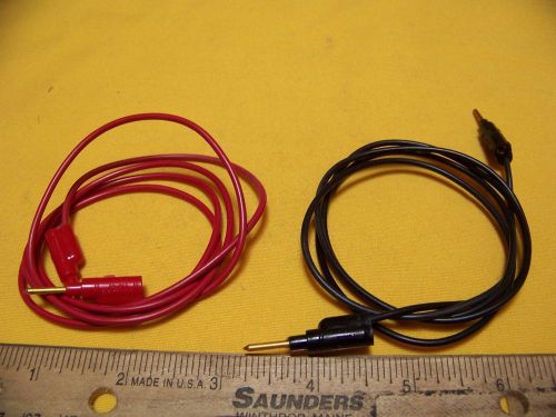 1 Set Pomona #P-36 Pin Tip Stacking Patch Cord 1 Red 1 Black