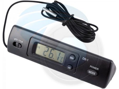 Indoor outdoor terrarium fish tank digital thermometer with clock for sale
