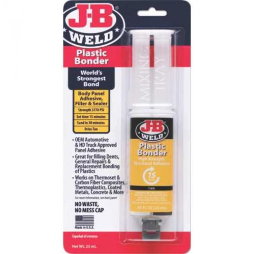 Plastc Bonder Syringe 25 Ml. 50133 J-B WELD COMPANY Epoxy Adhesives 50133