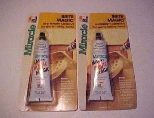 Original Miracle Brite Magic Hi-Strength Adhesive  ( 2 )  Factory Sealed Tubes