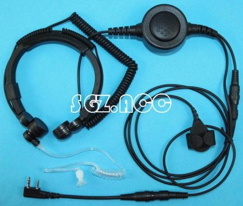 Military Tactical Throat Mic Headset/Earpiece For Kenwood TK2130 TK2131 TK288