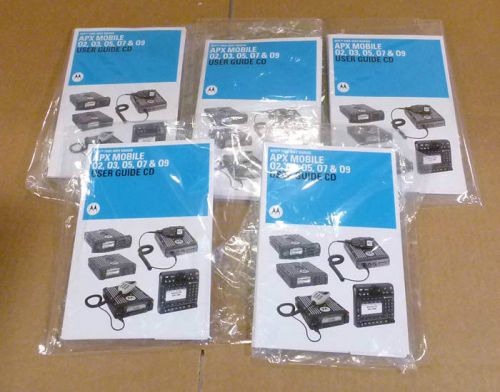 Lot of 5 Brand New Motorola PMLN5336G APX Mobile 02 03 05 07 09 User Guide CD