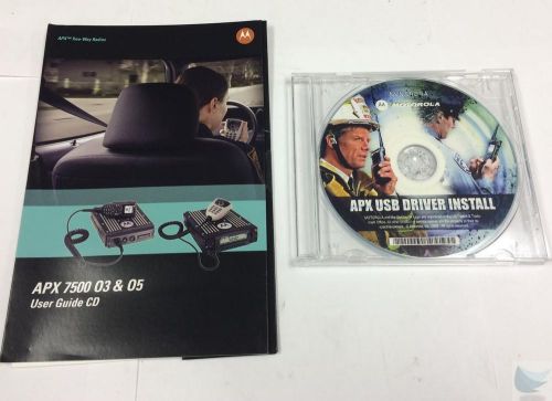 NEW Motorola APX 7500 Radio User Guide CD &amp; USB Driver Install CD