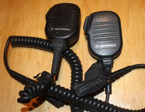 Used PAIR of (2)  Motorola SPEAKER MICROPHONES model NMN6193C good working order