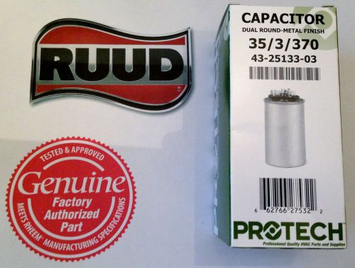 Rheem Ruud Protech Capacitor 3+35 uf 370vac 43-25133-03