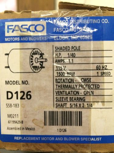 FASCO MOTOR D126