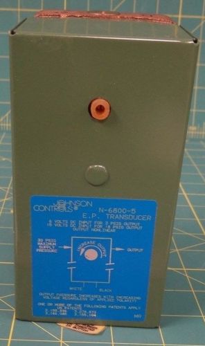 Johnson Controls EP Transducer, P/N N-6800-5, NSN 6685-00-932-1097