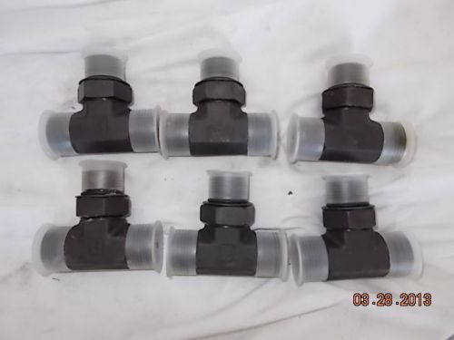 Six Parker 12 S5OLO-2 Tee Hydraulic Fitting Caterpillar John Deere