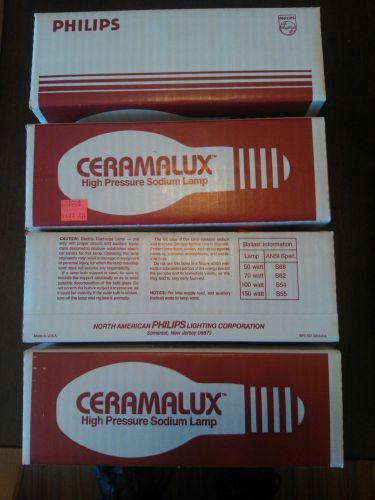 Lot of 4 Philips Ceramalux High Pressure Sodium Lamp 100W Bulb C100S54