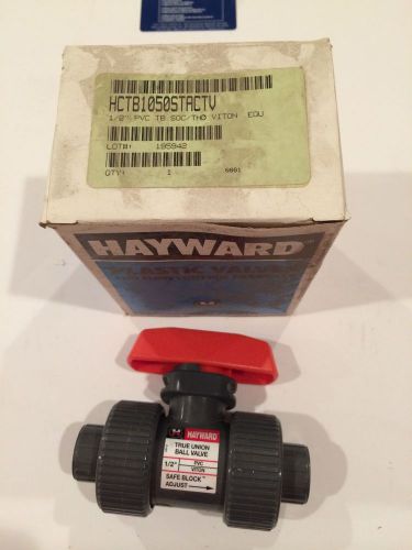 Hayward 1/2&#034; PVC True Union Ball Valve Socket/Threaded Viton HCTB1050STACTV