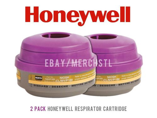 HONEYWELL NORTH RESPIRATOR CARTRIDGE 2 pk 75852P100L - Chlorine Mercury