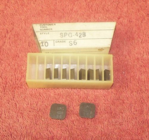 MAG.NA.CUTS   CARBIDE INSERTS   SPG 428     GRADE  S6       10 pcs