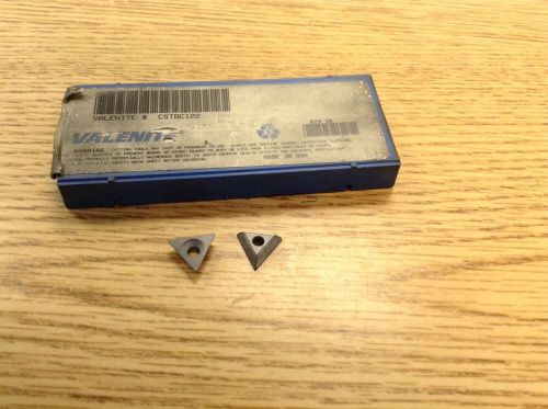 Qty (2) Valenite CSTBC122 Carbide Inserts, Triangle Seats