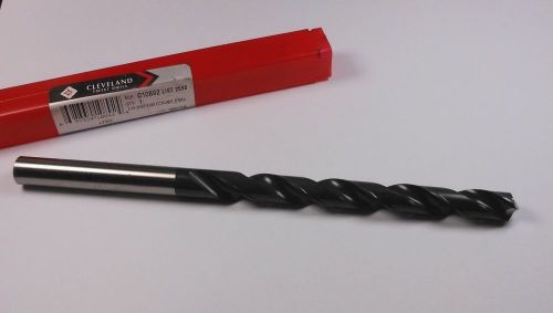 Cleveland coolant drill bit 7/16&#034; black oxide hss 2590 118deg c10892 &lt;084&gt; for sale