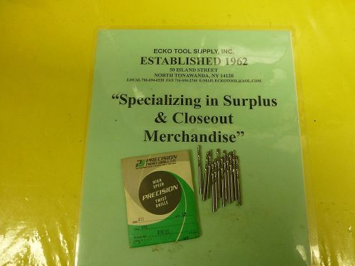 SCREW MACHINE DRILL #33 (.113&#034;) HIGH SPEED 118PT POLISHED NEW USA 12PCS $5.40