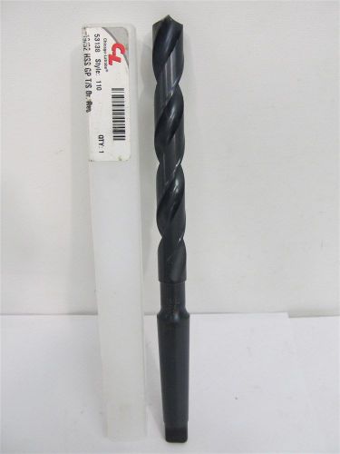 Chicago-Latrobe 53138, Series 110, 19/32&#034;, #2MT, HSS Taper Shank Drill Bit