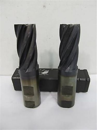 Hanita TC1207, 0.920&#034; &amp; 0.940&#034; x 1&#034; x 2&#034; x 4 1/2&#034;, Cobalt End Mill Regrinds 2 ea