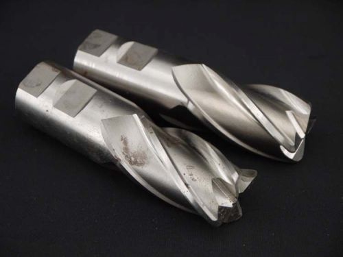 2x fastcut hssco 1-1/4x1-1/4x2&#034; 4 flute cobalt square center cutting end mill for sale