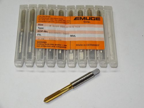 New emuge corp m6-6h rek.a-h/e tin hsse 3fl plug spiral flute tap au1106010060 for sale