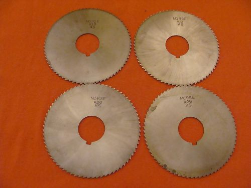 NOS MORSE SLOTTING SAWS #20 HS 2 3/4 X .032 W/ KEY SLOT 3/4&#034; BORE 72 TEETH LOT 4