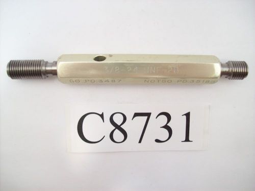 3/8-24 UNF-2B THREAD PLUG GAGE GO PD .3487 NO GO PD .3518 LOT C8731