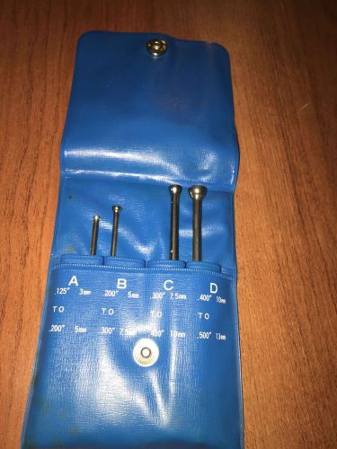 FUJI TOOLS SMALL HOLE GAGE SET IN CASE FINE USED .125-.500 RANGE 4 TOOL SET A-D