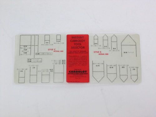 Instant Carboloy Tool Selector Transparency Acetate General Electric 1953