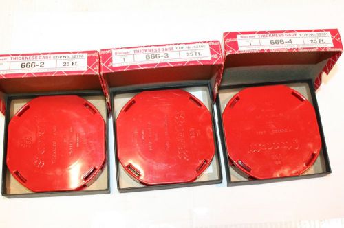 Starrett feeler stock rolls thickness 25&#039; 3 rolls - .0020 .0030 .0040 for sale