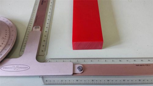 1&#034; x 1-15/16&#034; x 12&#034;  urethane / polyurethane 95 a red sheet p/n 10967 for sale