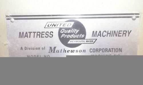 UNITED MATTRESS LACE TUFTING MACHINE