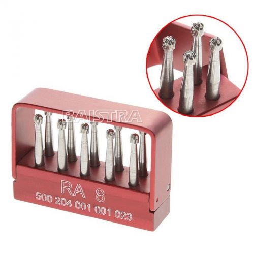 1X Dental SBT Tungsten Steel drills/burs RA 8 For Low Speed Handpiece 10 pcs