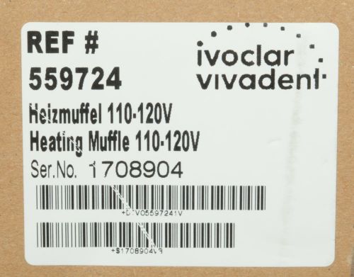 Ivoclar-Vivadent Heating Muffle for the P-300 /Brand new made in Germany!