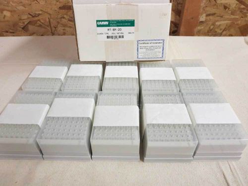 (New Case of 960) Rainin Biomek Tips RT-BM-20, 20uL Natural 10 Racks of 96 each