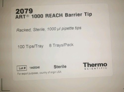 Art 1000ul Reach Barrier Pipet tip. Case of 800. New in sealed case