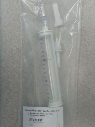 SmartSite Add-On Burette Set, Needle-Free Valve, 82113E - NEW* 1 Case of 20