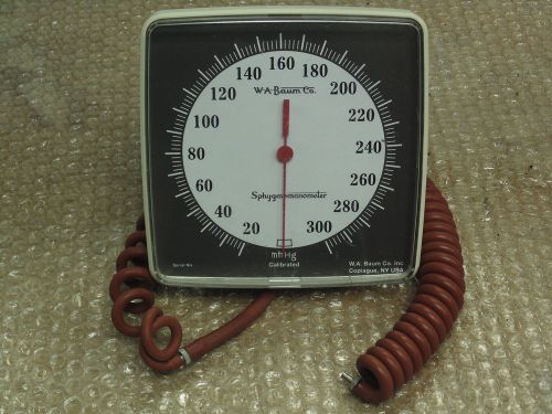 W.a. baum sphygmomanometer wall mount 0950nl (w/ cord, no pump) for sale