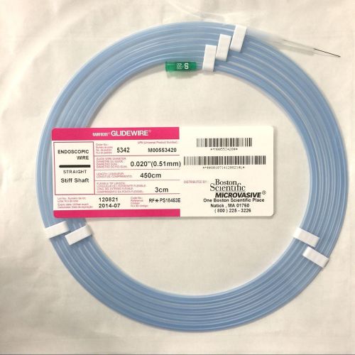 BOSTON SCIENTIFIC 5342 Glidewire ENDOSCOPIC WIRE, 0.020&#034; (0.51mm) x 450cm