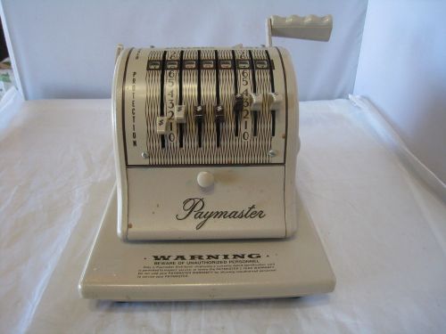 Paymaster Check Printer Writer Machine S-1000 Vintage Lockable Dollars Cents EUC