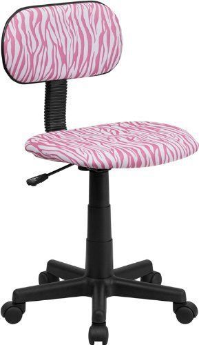 Flash furniture pink chair zebra computer desk task office home adults xmas gift for sale