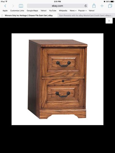 2 drawer oak filing cabinet