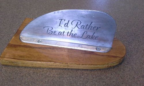 Custom desktop Name Plate made from vintage water ski fin (F)