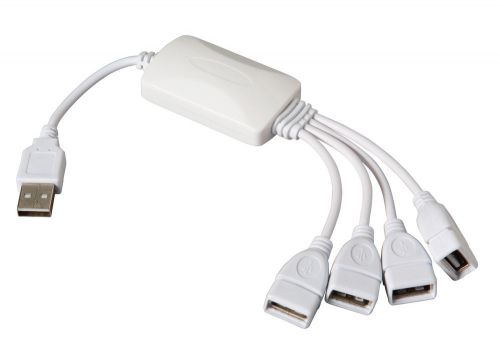 Miles kimball 4-port usb hub, white  for sale