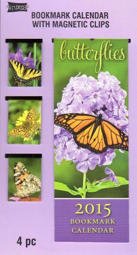 Butterflies  - 2015 bookmark calendar with magnetic clips 2015 for sale